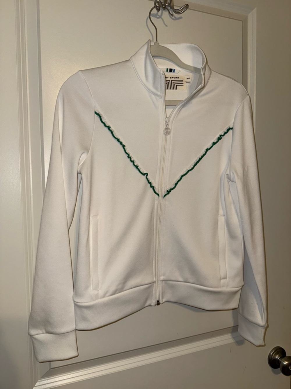 Tory Birch Ruffle Trim Track Jacket - Picture 2 of 4